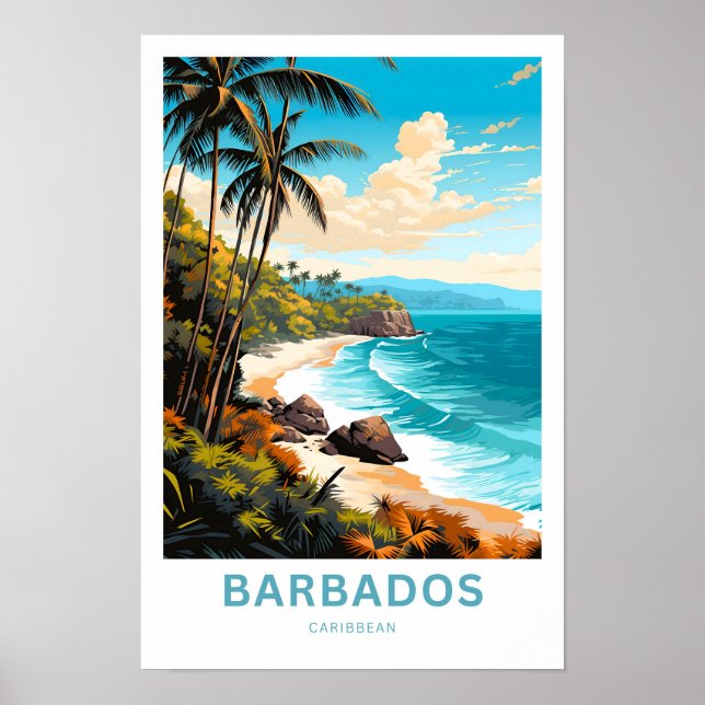 Affiche Barbade Caraïbes - Imprimer (Devant)