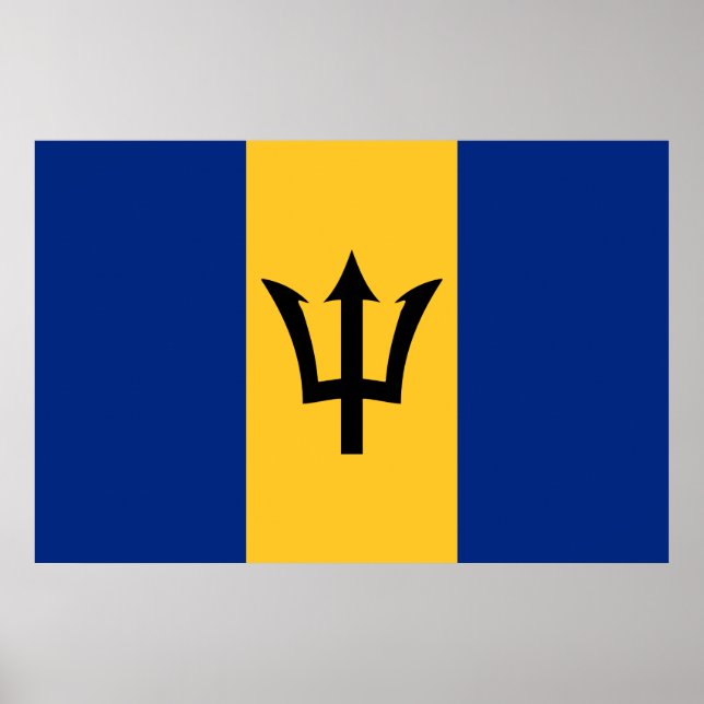 Affiche Barbadian Flag (Barbados) (Bajan) (Devant)