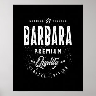 Affiche Barbara Nom personnalisé Cadeau Anniversaire