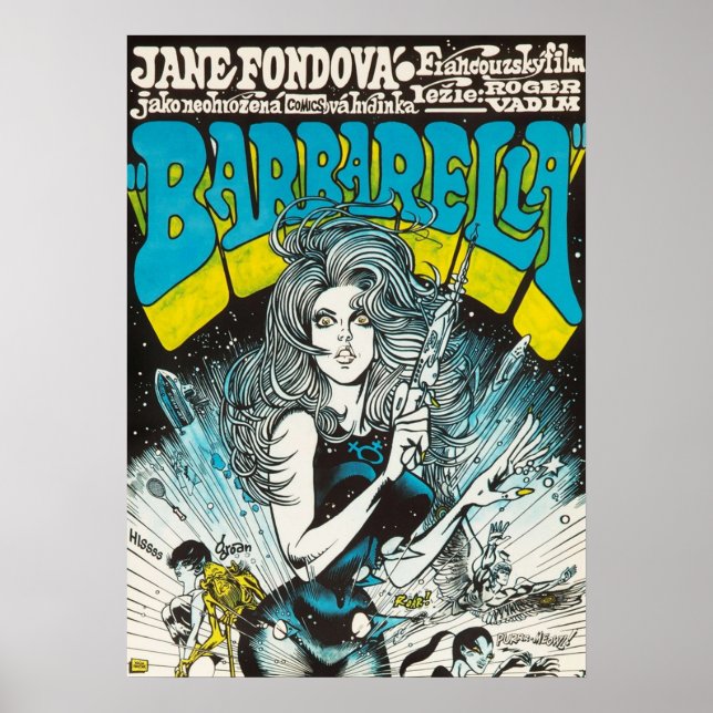Affiche Barbarella Vintage Tchèque (Devant)