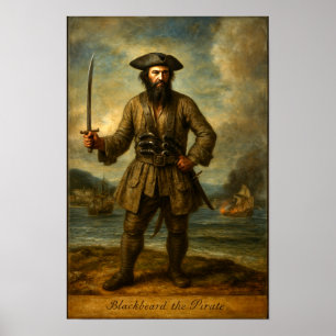 Affiche Barbe noire le pirate