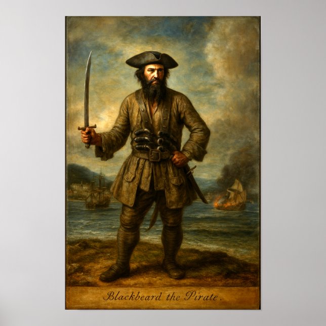 Affiche Barbe noire le pirate (Devant)