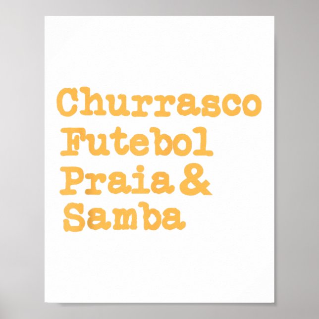 Affiche Barbecue Brésil Brésil Brasil Churrasco Fut (Devant)