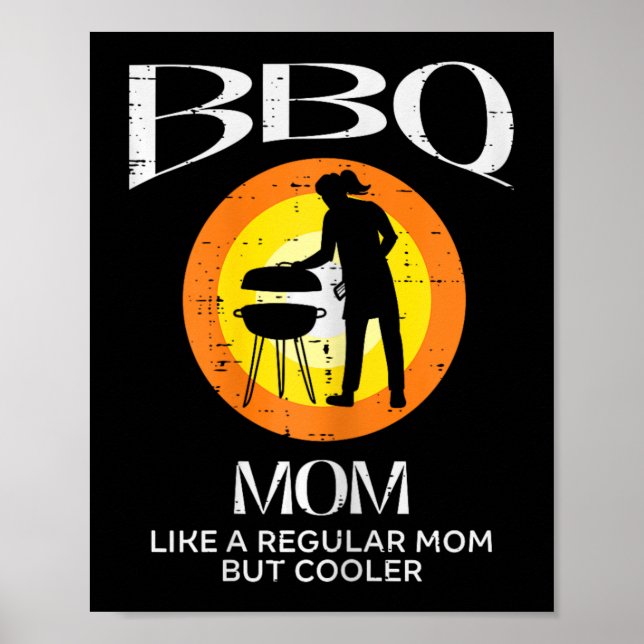 Affiche Barbecue de viande de maman Refroidisseur de barbe (Devant)