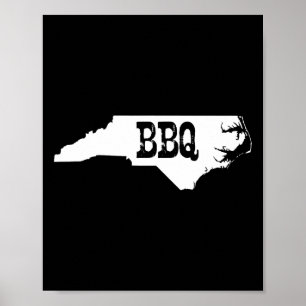 Affiche Barbecue officiel de Caroline du Nord - Chemises B