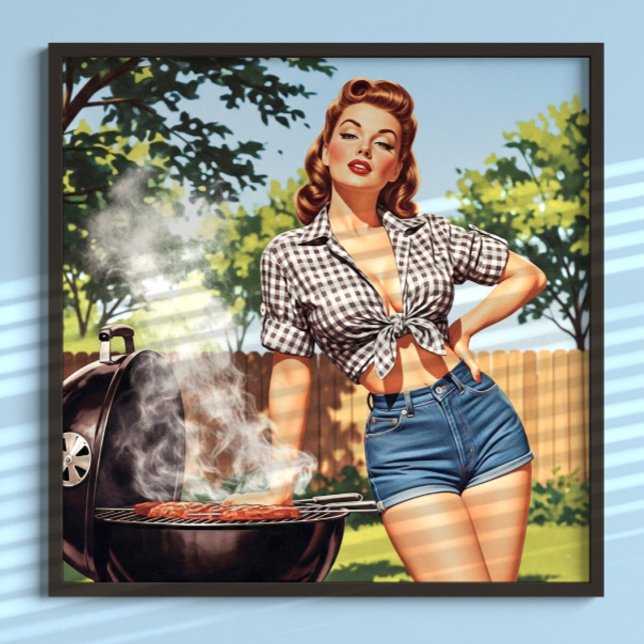 Affiche Barbecue Pin-up Vintage (Créateur téléchargé)
