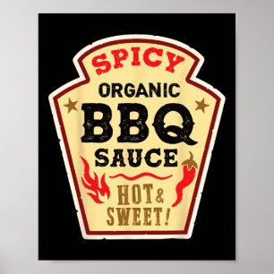 Affiche Barbecue Sauce Grill Grillade épicé chaud Ketchup 