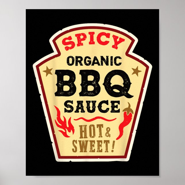 Affiche Barbecue Sauce Grill Grillade épicé chaud Ketchup  (Devant)