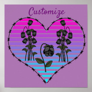 Affiche Barbed Wire Heart