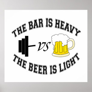 Affiche Barbell vs beer