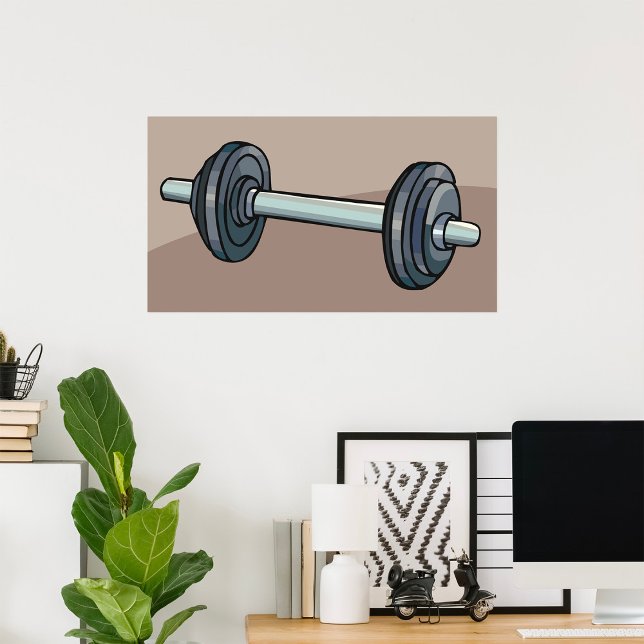 Affiche Barbell Weightlifting Gym Fitness Lover (Créateur téléchargé)