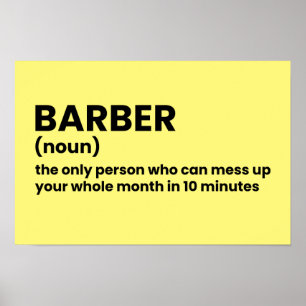 Affiche Barber Funny Définition Mur Art