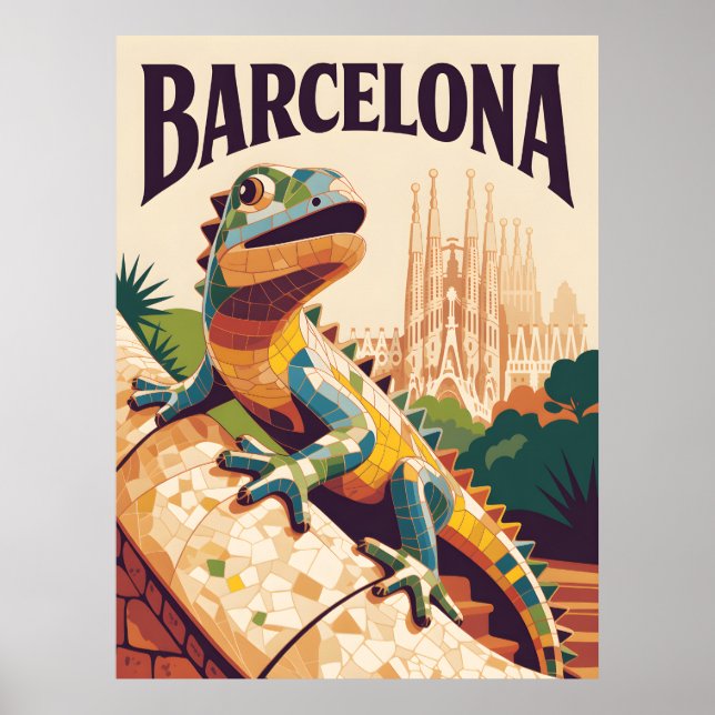 Affiche Barcelone Espagne (Devant)