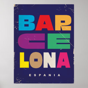 Affiche Barcelone Espagne