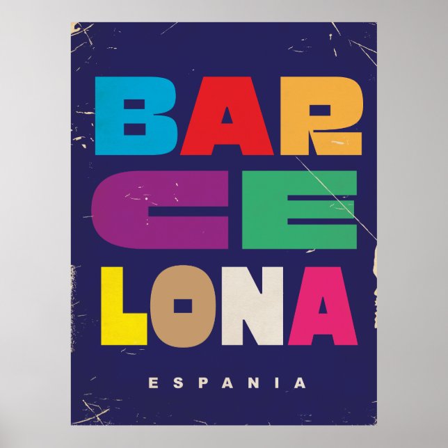 Affiche Barcelone Espagne (Devant)