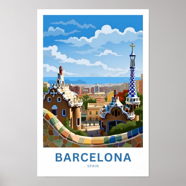 Affiche Barcelone Espagne - Imprimer (Devant)