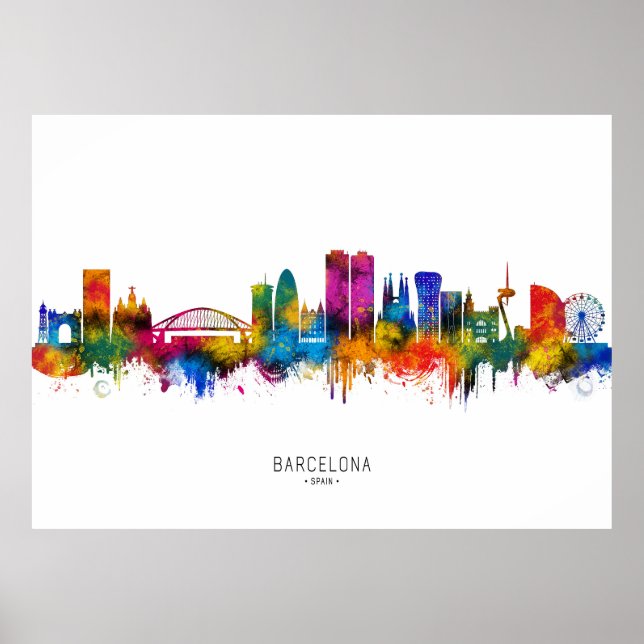 Affiche Barcelone Espagne Toit-terrasse (Devant)
