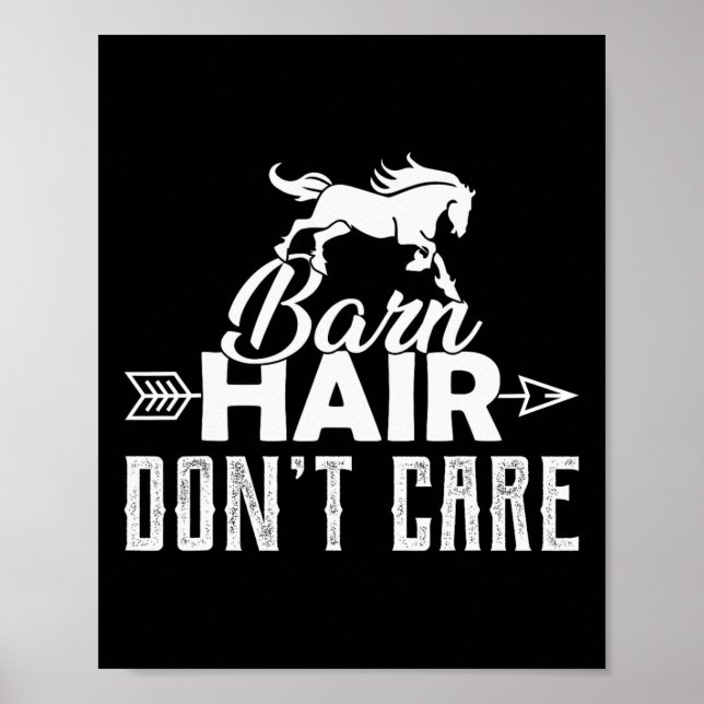 Affiche Barn Cheveux Pas D'Attention Amusant Horseback équ (Devant)