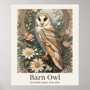 Affiche Barn Owl Nom scientifique Faune