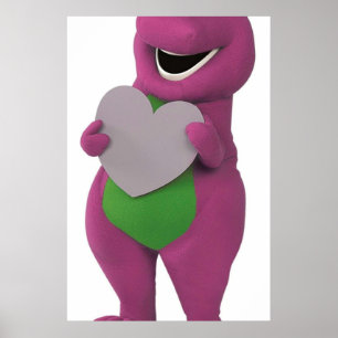 Affiche Barney avec coeur