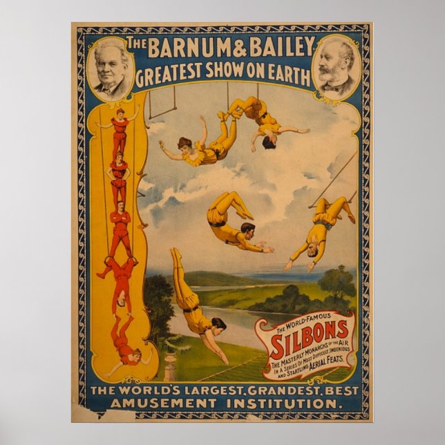 Affiche Barnum & Bailey / Trapeze Artists (Devant)