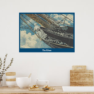 Affiche Barque Elissa Figurhead
