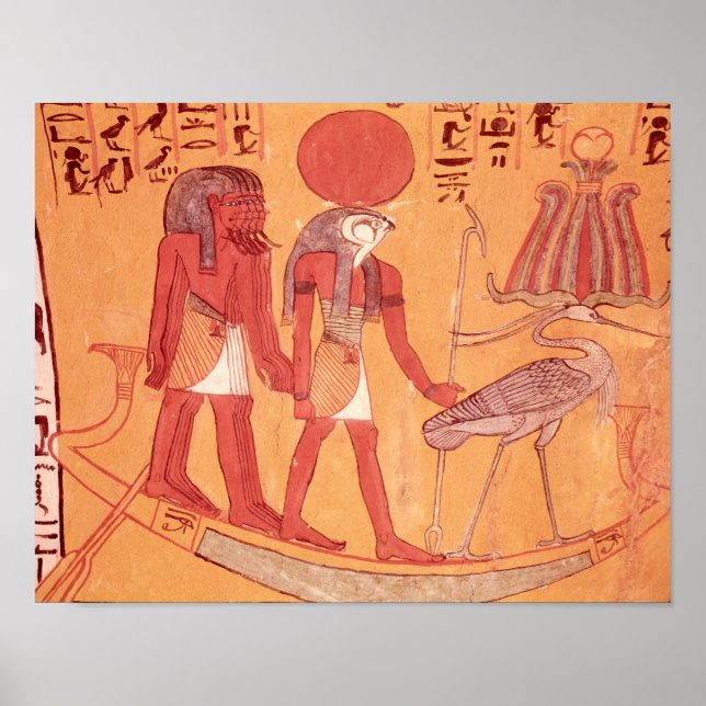 Affiche Barque solaire avec Re-Horakhty (Devant)