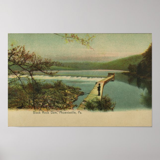 Affiche Barrage de Black Rock Schuylkill River Phoenixvill (Devant)