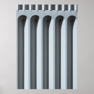Affiche Barrage en béton blanc