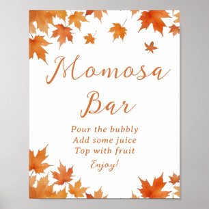 Affiche Barre à chocolat Momosa pour une Baby Shower d'aut