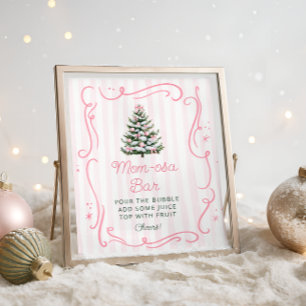 Affiche Barre à Mom-osa pour Baby Shower sur le thème de l