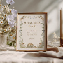 Barre à Mom-osa pour Baby Shower Woodland Storyboo