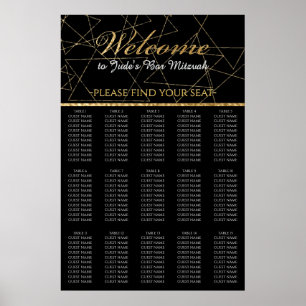 Affiche Barre BM et Bat mitzvah Gold Stars