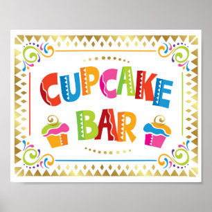 Affiche BARRE CUPCAKE Fiesta Party Signal