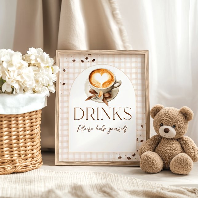 Affiche Barre de Baby Shower sur le thème des grains de ca (Créateur téléchargé)