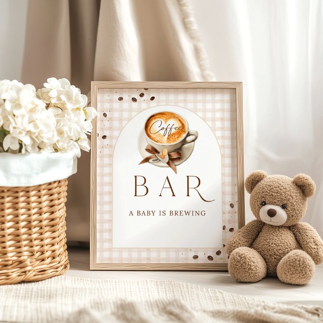 Affiche Barre de Baby Shower sur le thème des grains de ca (Créateur téléchargé)