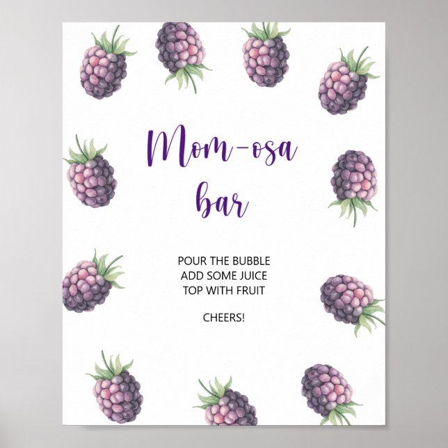 Affiche Barre de Blackberry \ Mom-osa (Devant)