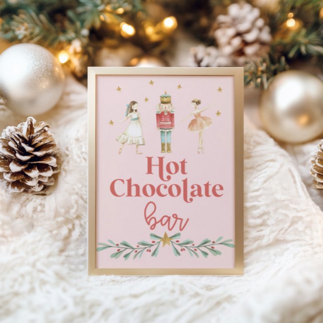 Affiche Barre de chocolat chaud Casse-Noisette de Noël Aff (Créateur téléchargé)