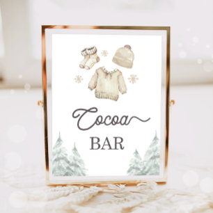 Affiche Barre de Chocolat Chaud Cocoa Bar Baby, il fait fr