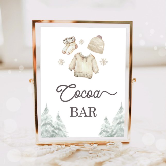 Affiche Barre de Chocolat Chaud Cocoa Bar Baby, il fait fr (Créateur téléchargé)