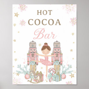 Affiche Barre de chocolat chaud rose Casse-Noisette Hiver