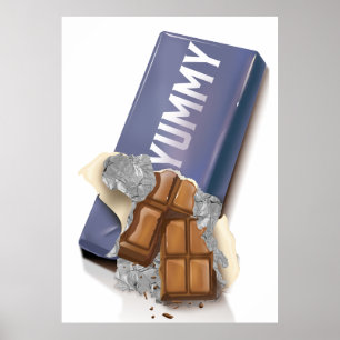 Affiche Barre de chocolat délicieux