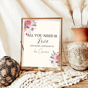 Affiche Barre de Fête des mariées Regroupée de saveurs de