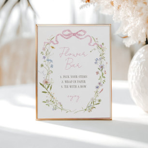 Affiche Barre de fleurs de bois de printemps