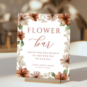 Affiche Barre de fleurs de terre cuite