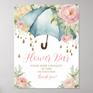 Affiche Barre de fleurs Douches d'avril Apporter mai panne