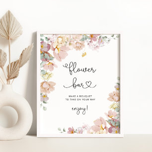 Affiche Barre de fleurs minimaliste fleur sauvage