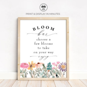 Affiche Barre de fleurs ou de fleurs fleurs sauvages