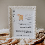 Affiche Barre de Mariage HARLOW Menu, Signature Boire Sign<br><div class="desc">Harlow Collection - un mélange parfait de sophistication propre et de modernité. Il est conçu avec une police de caractères moderne qui respire le style et l'élégance. Chaque produit de la collection est soigneusement conçu pour présenter un look à la fois intemporel et tendance.</div>