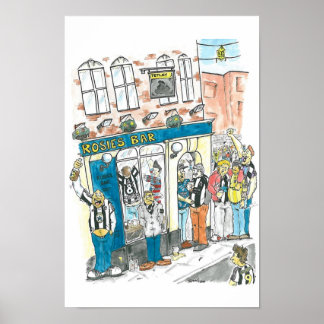 Affiche barre de roses